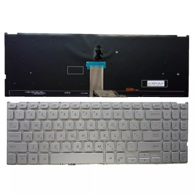 ASUS X512 X512FA V5000F V5000 F512 S512 S512F silve backlit Russian RU keyboard