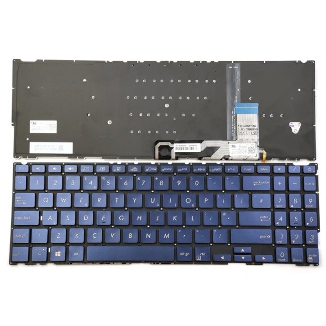 Asus ZenBook 15 UX533 UX533F UX533FD UX533FN UX534F blue backlit US keyboard - main product image