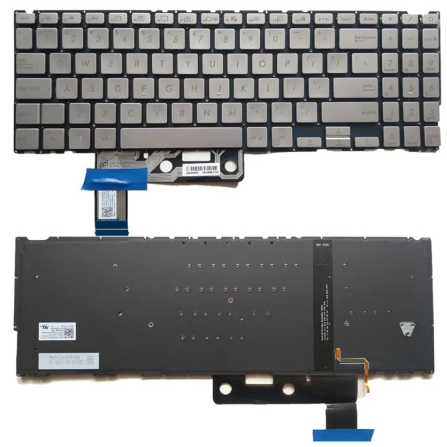 Asus ZenBook 15 UX533, UX533F, UX533FD, UX533FN, UX534F, silver backlit US keyboard - main product image