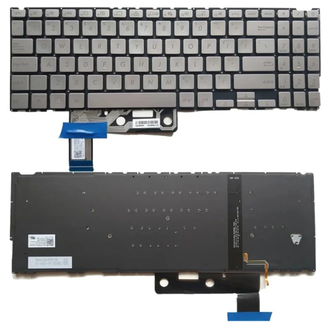 Asus ZenBook 15 UX533, UX533F, UX533FD, UX533FN, UX534F, silver backlit US keyboard - main product image