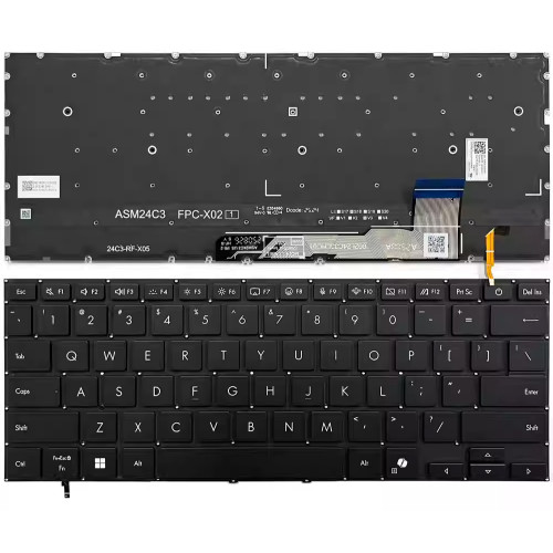 Asus Zenbook A14 UX3407, UX3407QA, Vivobook S14 M3407GA, M3407KA, M3407HA, S3407QA, S3407VA, S3407CA, backlit US keyboard | LT-10026730 - additional view 