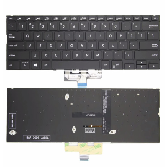 Asus Zenbook UX433 UX433F U4300F UM433 Deluxe14 black backlit US keyboard - main product image