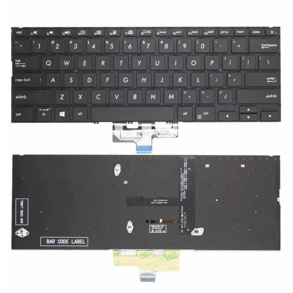 Asus Zenbook UX433 UX433F U4300F UM433 Deluxe14 black backlit US keyboard - main product image