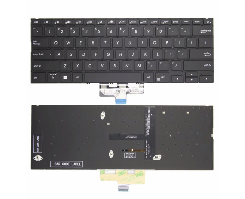 Asus Zenbook UX433 UX433F U4300F UM433 Deluxe14 black backlit US keyboard - additional view 