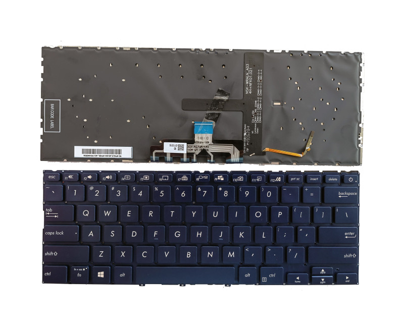 Asus Zenbook UX433, UX433F, U4300F, UM433, Deluxe14 blue backlit US keyboard - additional view 