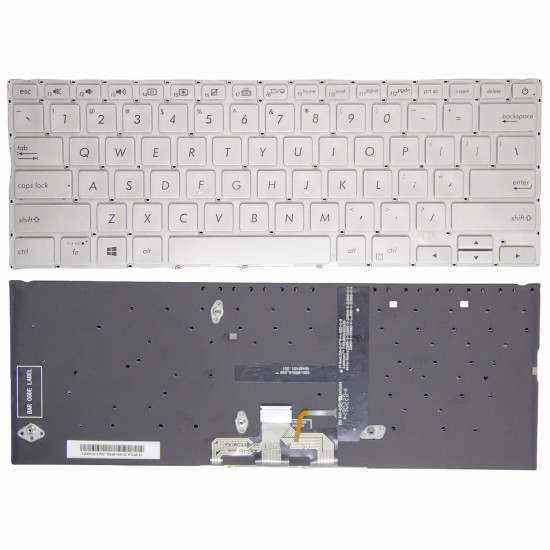 Asus Zenbook UX433 UX433F U4300F UM433 Deluxe14 silver backlit US keyboard - main product image