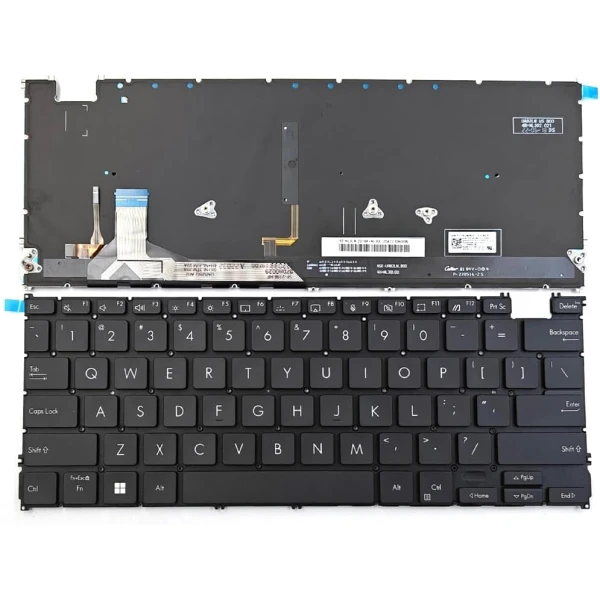 Asus Zenbook14 OLED UX3402Z, UX3402V, S13 X13, UM5302, UR black backlit US keyboard 5-screws - main product image