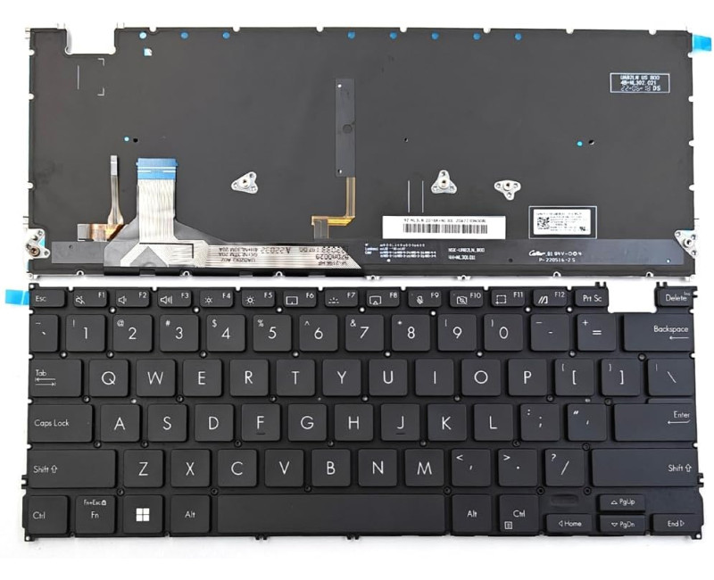 ASUS Zenbook14 OLED UX3402Z UX3402V S13 X13 UM5302 UR black backlit US keyboard 5-screws