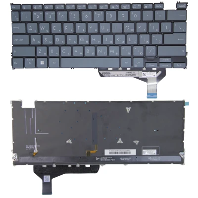 Asus Zenbook14 OLED UX3402Z UX3402V S13 X13 UM5302 UR blue backlit Russian RU keyboard 6-screws