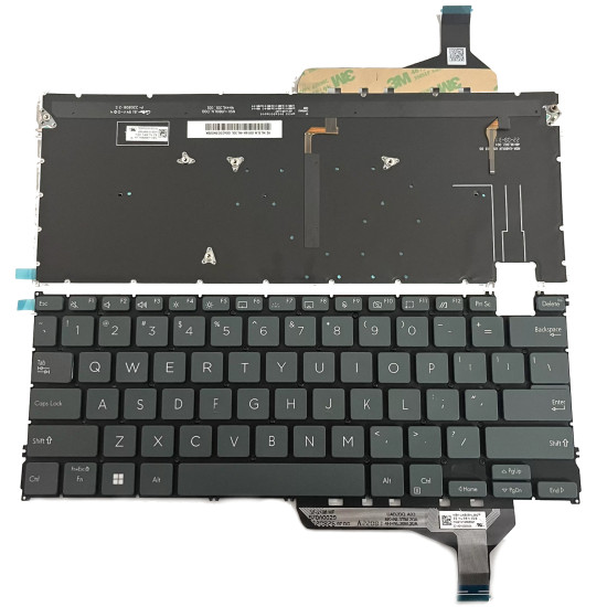 Asus Zenbook14 OLED UX3402Z, UX3402V, S13, X13, UM5302, UM5302UR, blue backlit US keyboard 6-screws - main product image