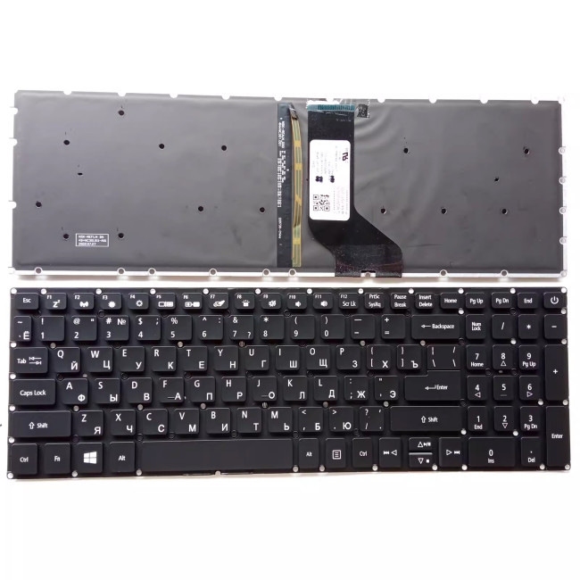 Acer A315-21 A315-41 A315-31 A315-51 A315-53 backlit Russian RU keyboard - main product image