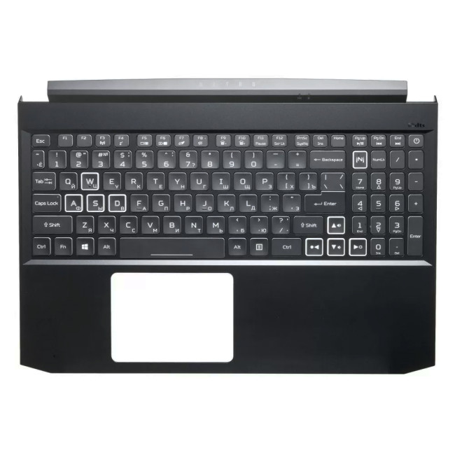 Acer AN515-45 AN515-56 AN515-57 black RGB backlit Russian RU keyboard palmrest - main product image