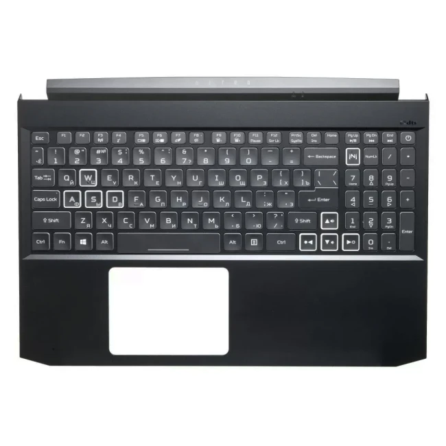 Acer AN515-45 AN515-56 AN515-57 black RGB backlit Russian RU keyboard palmrest - main product image