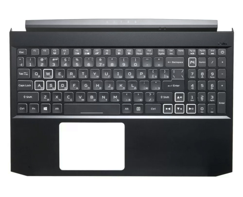 Acer AN515-45 AN515-56 AN515-57 black RGB backlit Russian RU keyboard palmrest