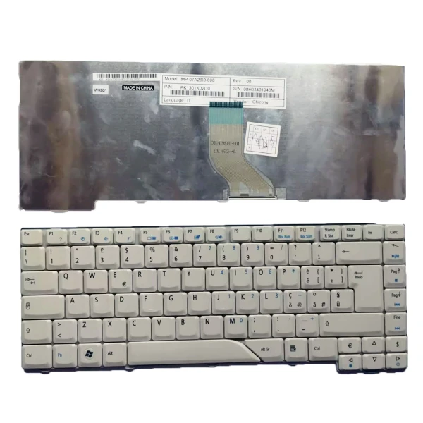 Acer Aspire 4220 4520 4710 5520 5315 5920 5710 white Italian IT keyboard - main product image