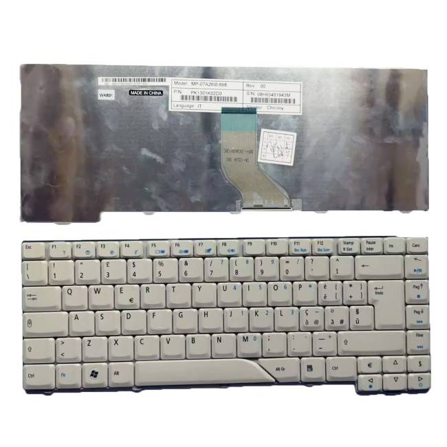 Acer Aspire 4220 4520 4710 5520 5315 5920 5710 white Italian IT keyboard - main product image