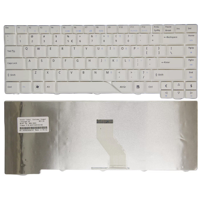Acer Aspire 4710, 4720, 4520zg, 4920, 4715Z, 4310, 4320, keyboard white - main product image