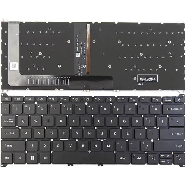 Acer Aspire A314-23M, A314-23P, A314-36M, A314-36P, A514-55G, A514-56P, black backlit US keyboard - main product image