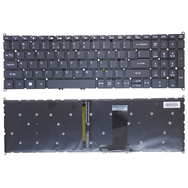 Acer Aspire A317-32, A317-51 A317-51G, A317-52 black backlit US keyboard - main product image