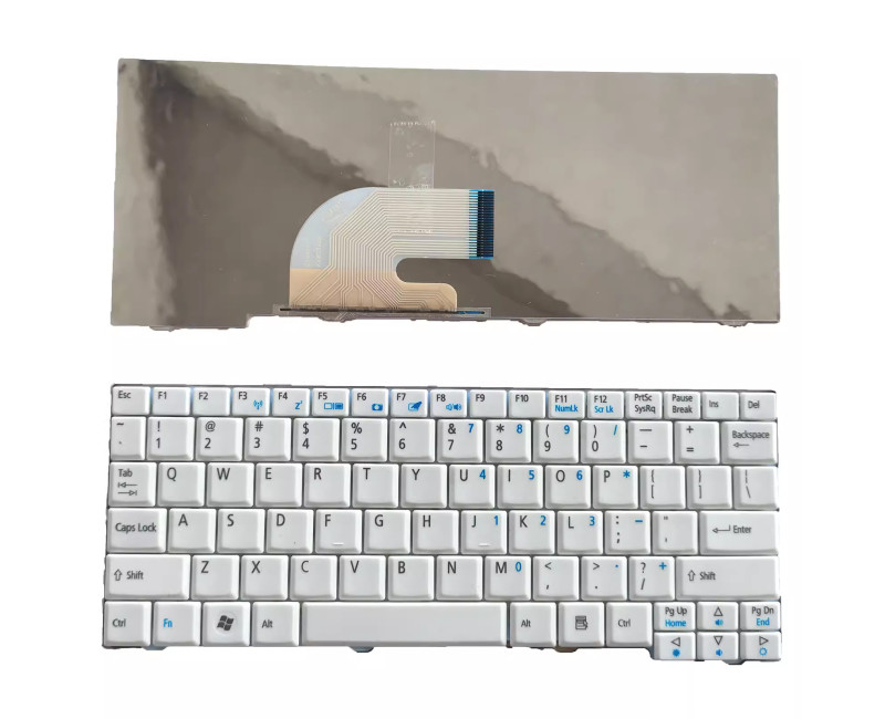 Acer Aspire one A110 A150 D150 D250 ZA8 ZG8 ZG5 white US keyboard - additional view 