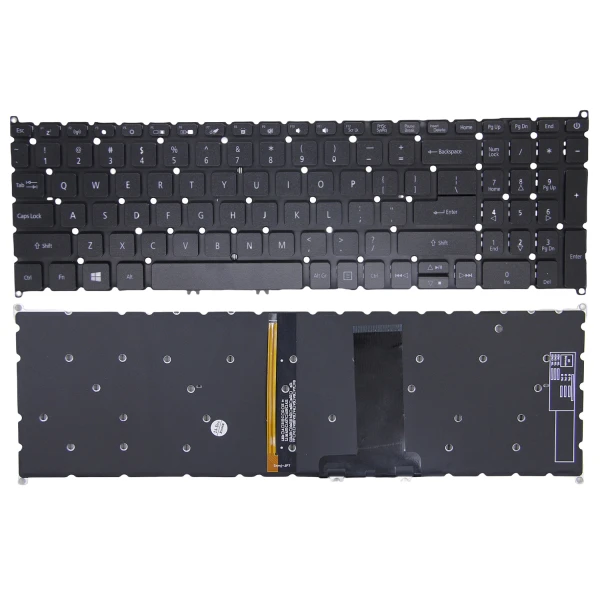 Acer Aspire 7 A715-42, A715-42G, A715-74, A715-74G, A715-75, A715-75G, black backlit US keyboard OEM - main product image