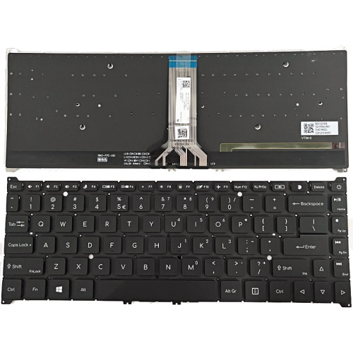 Acer ConceptD CC314-72, CC314-72G, CC314-72P, CC314-73, CC314-73G, CC314-73P, black backlit US keyboard - main product image