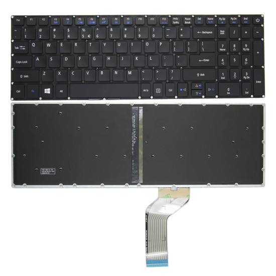 Acer E5-522 E5-523 E5-532 E5-552 E5-573 E5-574 black backlit US keyboard - main product image
