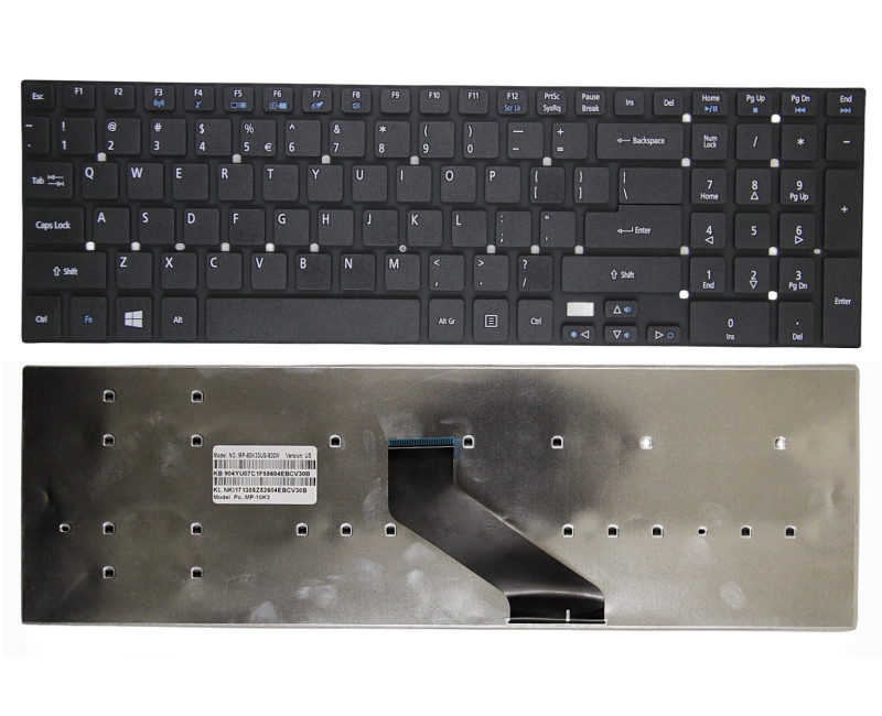 Acer E5-572G, E15, E5-511, E5-521, E5-571, V3-572, Z5WAE, US keyboard - additional view 