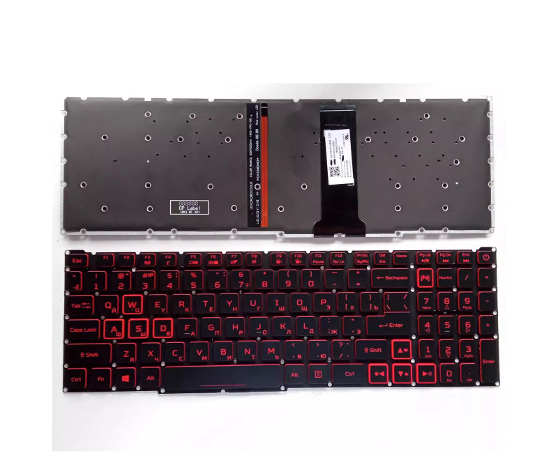 Acer Nitro 5 AN515-43 AN515-54 AN517-51 AN517-52 red backlit Russian RU keyboard - additional view 