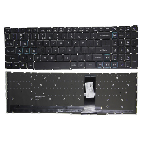 Acer Nitro 5 AN517-42 AN517-55 blue wide backlit US keyboard - main product image