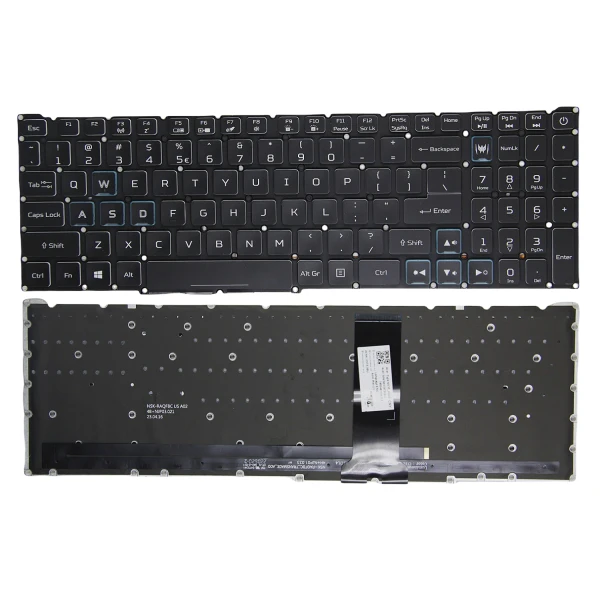 Acer AN515-45 AN515-56 AN515-57 AN515-46 blue wide backlit US keyboard - main product image