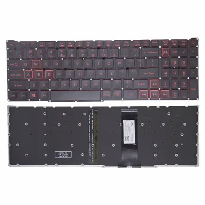 Acer AN517-53, AN517-54, AN517-41, PH315-53, PH315-54, PH317-54, red wide backlit US keyboard