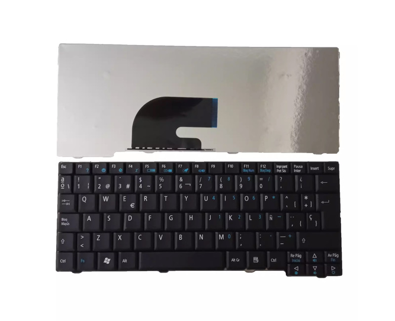 Acer ONE 531F 531H D150 D250 P531 ZG5 KAV60 black Spanish SP keyboard - additional view 