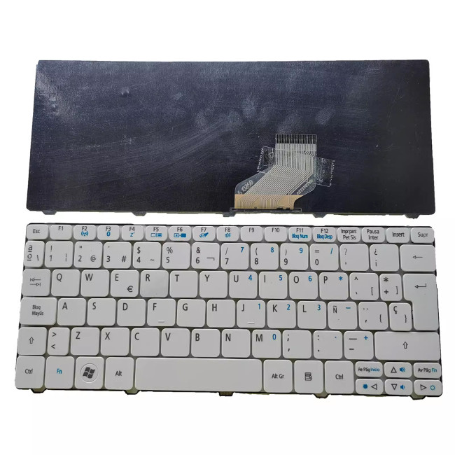 Acer One 521 533 D255 D257 AOD257 D260 white Spanish SP keyboard - main product image
