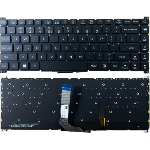 Acer PT516-52s, PT516-51s, PT314-51S, N20C8, black backlit US keyboard - main product image