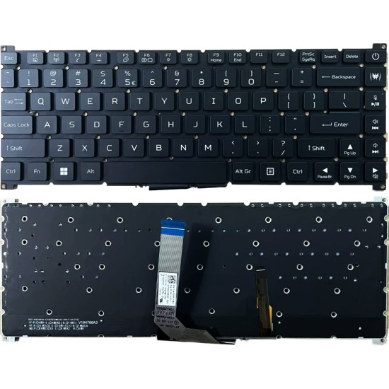 Acer PT516-52s, PT516-51s, PT314-51S, N20C8, black backlit US keyboard - main product image