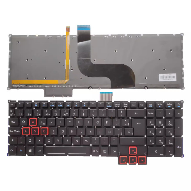Acer Predator G9-591 G9-591G G9-591R backlit Spanish SP keyboard - main product image