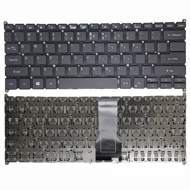 Acer S40-53, S40-55, A314-35-C3GV, N20C4, N20H2, N20H3, black delete US keyboard - main product image