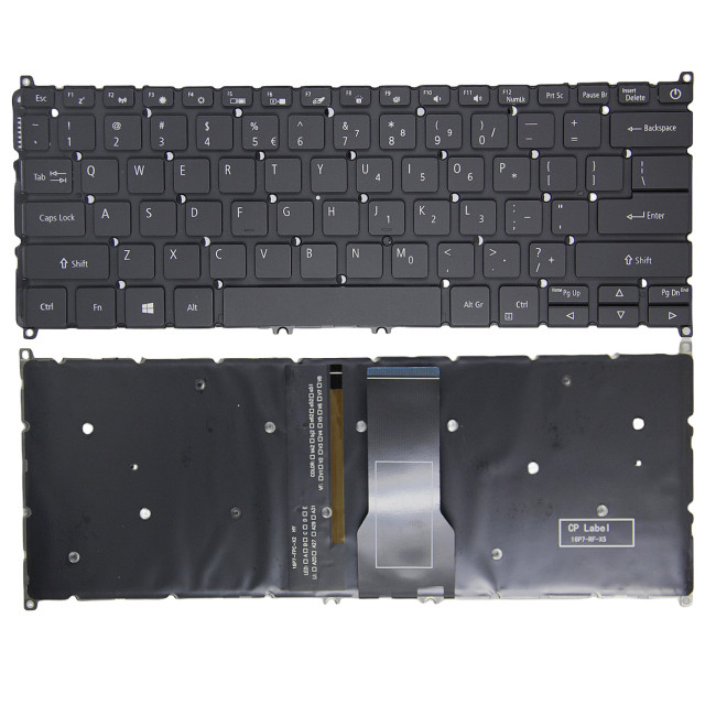 Acer S40-53, S40-55, A314-35-C3GV, N20C4, N20H2, N20H3, black power backlit US keyboard - main product image