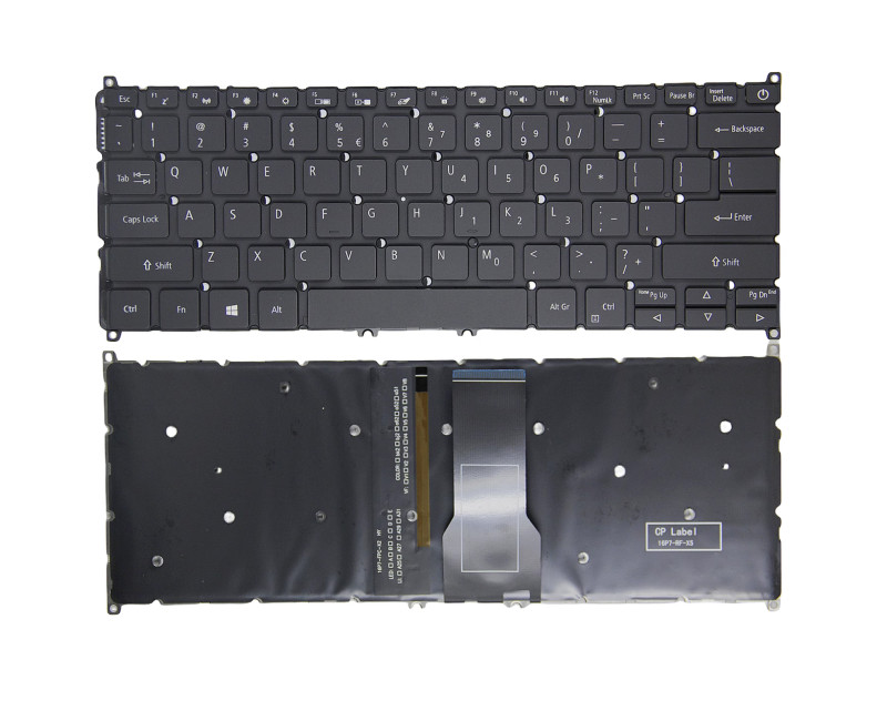 Acer S40-53, S40-55, A314-35-C3GV, N20C4, N20H2, N20H3, black power backlit US keyboard - additional view 