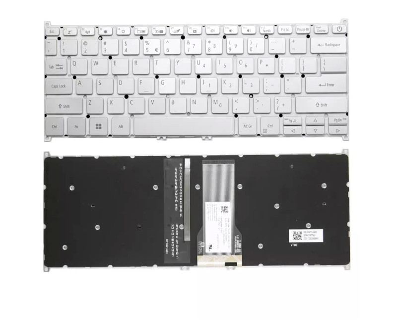 Acer S40-53, S40-55, A314-35-C3GV, N20C4, N20H2, N20H3, silver power backlit US keyboard - additional view 