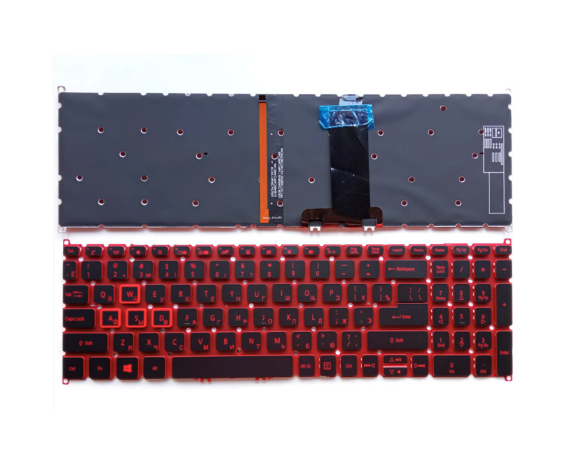 Acer SP515-51 SP515-51N SP515-51GN NP515-51 N17W1 N17C2 A715-54G red backlit Russian RU keyboard OEM