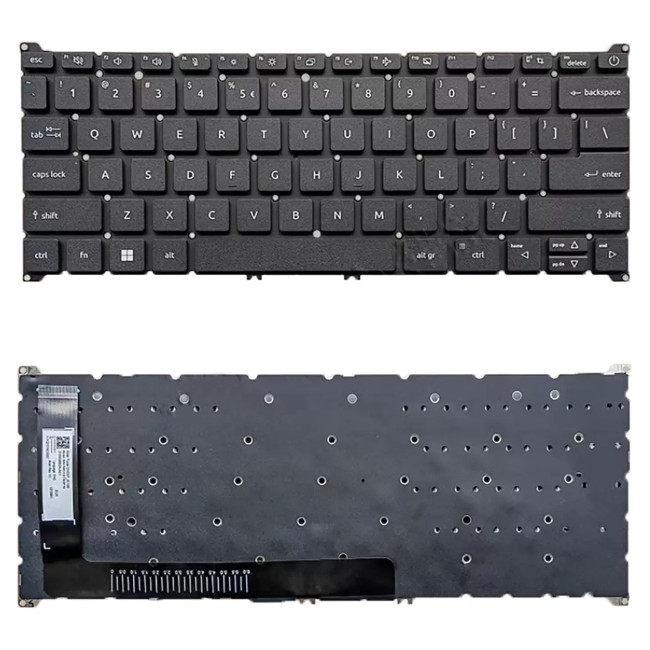 Acer Spin SP314-55N, SP514-51, SP514-51N, Vero 14 AV14-51, AV14-52P, black US keyboard - main product image