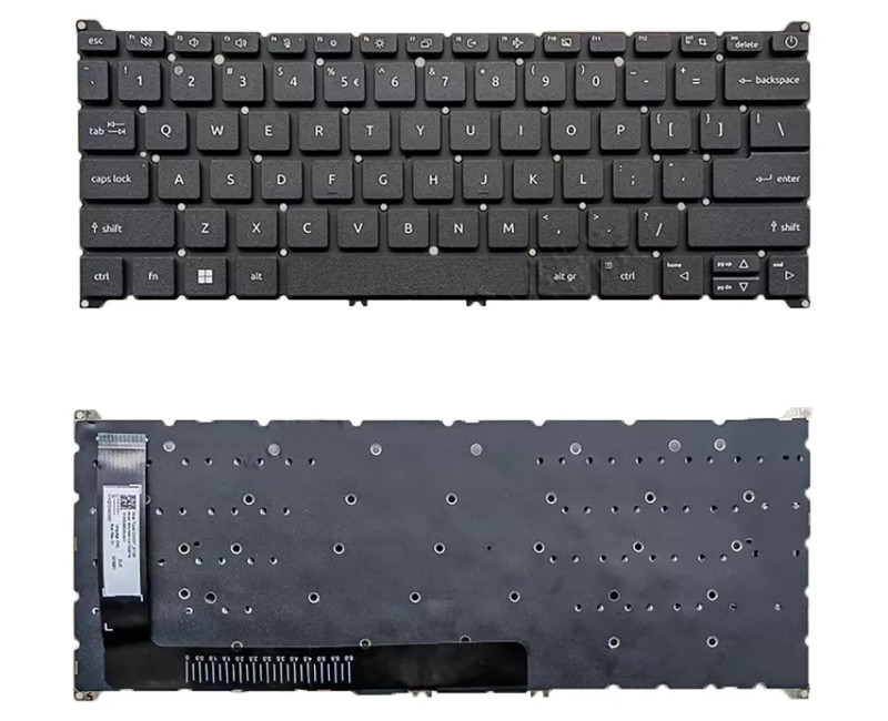 Acer Spin SP314-55N, SP514-51, SP514-51N, Vero 14 AV14-51, AV14-52P, black US keyboard - additional view 