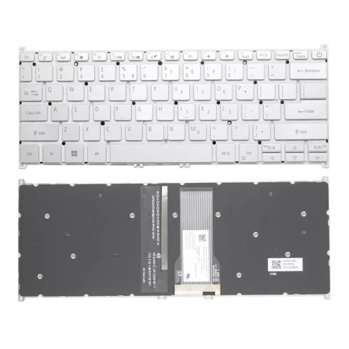 Acer Swift 1 SF114-31 SF114-34 silver power backlit US keyboard - main product image