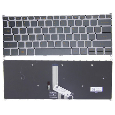 Acer Swift 3 SF313-51, SF313-51G, SF314-42, SF314-5,7 SF314-57G, SF314-59, SF314-59G, backlit US keyboard orange