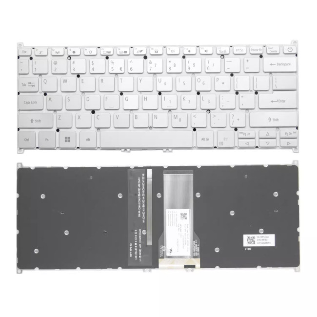 Acer Aspire 1 A114-21 A114-33 silver power backlit US keyboard - main product image