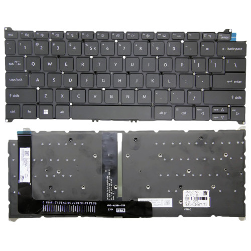 Acer Swift 3 SF314-512, SF314-512T, SF314-59, SF314-71, Extensa 14 EX214-53, black backlit US keyboard original - main product image