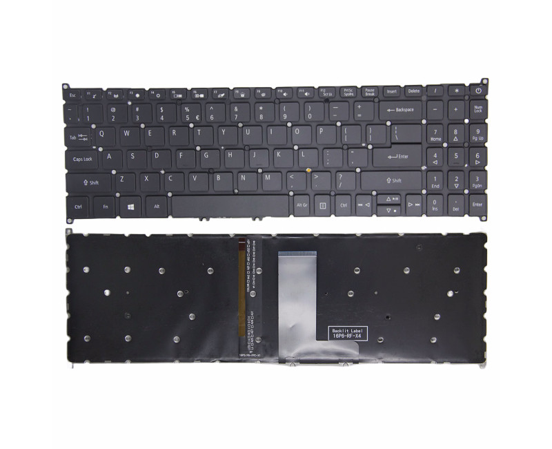 Acer Swift 3 SF315-41 SF315-41G, SF315-51 SF315-51G, SF315-52 SF315-52G, SF315-54 SF315-54G backlit US keyboard - additional view 