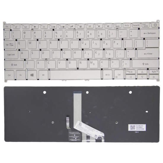 Acer Swift 5 SF514-55T SF514-55GT SF514-55TA SF515-51T backlit US keyboard silver - main product image